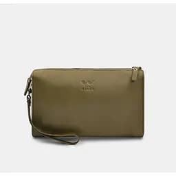 Шкіряний млатч оливковий краст