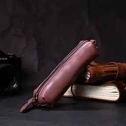 Стильна жіноча шкіряна ключниця Grande Pelle 16791 пудровий