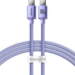 Кабель Baseus Crystal Shine Series Fast Charging Cable Type-C to Type-C 100W 1.2m CAJY000605 Purple