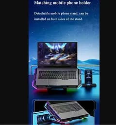 Охолоджувальна підставка для ноутбука 15-17.3 дюйми Ice Coorel N6 RGB - мініатюра 5