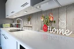 Кухонний фартух Happy Pocket Home вінілова наклейка ПВХ дошки квіти затишок Текстура Сірий 65х250 см Z180894