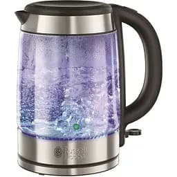 Электрочайник Russell Hobbs Glass 1.7 л серебристо-черный (21600-57)