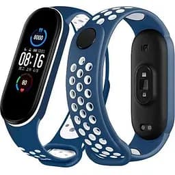 Ремінець Nike Sport Mi Band 5/6 Dark Синій/Білий