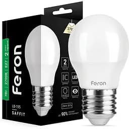 Светодиодная лампа Feron LB-195 G45 230V 7W E27 2700K (25811)