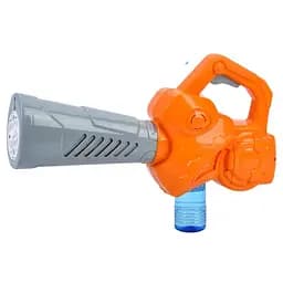 Бластер для мыльных пузырей DE-17 со звуковыми и световыми эффектами питания от батареек оранжевый