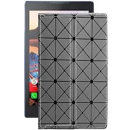 Чехол StatusCASE из экокожи для планшета Lenovo Tab 3 TB3-730X Серый ромб