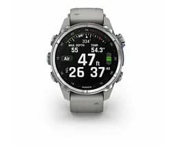 Смарт-годинник Garmin Descent Mk3 43 mm Stainless Steel with Fog Gray Silicone Band (010-02753-04/03) - мініатюра 4