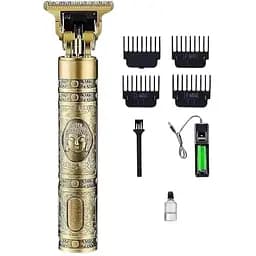Чоловічий акумуляторний триммер Sokany SK-LF-9981 машинка для стижування волосся 1200 мАг T‑лезо Золото
