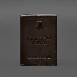 Шкіряна обкладинка для військового квитка з кишенями 7.2 темно-коричнева - мініатюра 9