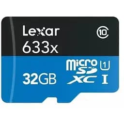 Карта памяти Lexar 633x microSD 32 GB высокоскоростная