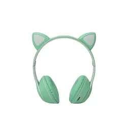 Блютуз навушники дитячі з підсвічуванням і вушками зелені Headset MZ-023 - мініатюра 3
