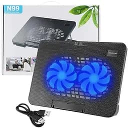 Охолоджувальна підставка для ноутбука Pccooler PAD N99, 2x140 мм, Blue Led 1300RPM 15.6 дюймів 