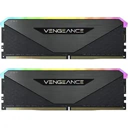 Модуль пам'яті для комп'ютера DDR4 32GB (2x16GB) 3600 MHz Vengeance RGB RT Black Corsair (CMN32GX4M2Z3600C18)