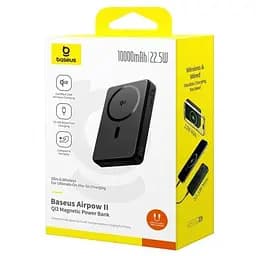 Бездротовий магнітний повербанк Baseus 10000 mAh 22.5 Вт із зарядкою MagSafe для iPhone УМБ чорний - мініатюра 7