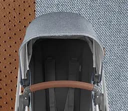 Універсальна коляска 2 в 1 UPPAbaby CRUZ 2, GREGORY (блакитний меланж/срібляста рама/руда шкіра) - мініатюра 10