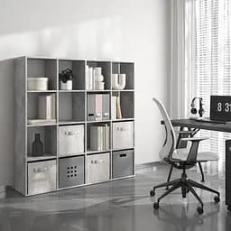 Книжкова полиця стелаж Vays M-14 з 16 комірками ЛДСП 143x29x143 см для дому офісу дитячої або вітальні - мініатюра 5