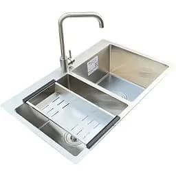 Комплект мийка + змішувач Romzha Arta U-750D (B)