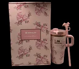 Термокухоль Stanley Quencher H2.0 Tumbler з неіржавкої сталі 0,59 л LoveShackFancy Pink Bow KT6007864