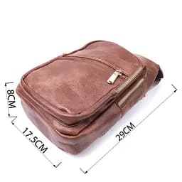 Модна жіноча сумка з однією лямкою через плече з екошкіри Vintage 22760 коричнева - мініатюра 3