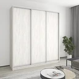 Шафа-купе тридверна MebelStar Стандарт AL 3ДСП 220x60x240 см Аляска сірий (MBS-1832)