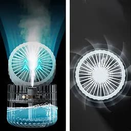 Настільний вентилятор Rapid Cooling 3in1 з водяним охолодженням і підсвічуванням 1200 mAh Pink - мініатюра 3