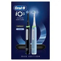 Набір електричних зубних щіток Oral-B iO3 чорна та блакитна + Футляр - мініатюра 10