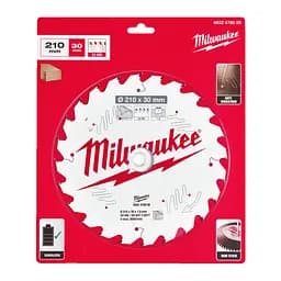 Диск пиляльний по дереву PFTE MILWAUKEE, діаметр 210х30х1,9 мм, 24 зуб. - мініатюра 2
