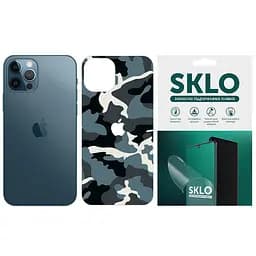 Захисна плівка SKLO Back тил+лого Camo для Apple iPhone 5/5S/SE Блакитний/Army Blue