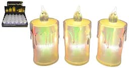 Свічка декоративна світлодіодна голографічна, LED, 8 см, пластик