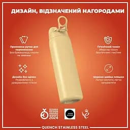 Пляшка для води ION8 металева 1200 мл Stainless Steel Desert (I8SS1000DES) - мініатюра 4