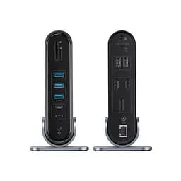USB-хаб Baseus UnionJoy 17-Port Triple-Display Docking Station Space Grey（USB-C to HDMI4K@60Hz*2+DP4K@60Hz*1+USB3.0*3+USB-C3.0*2+USB2.0*2+PD*1+PC*1+ (B00532304811-00) - мініатюра 5