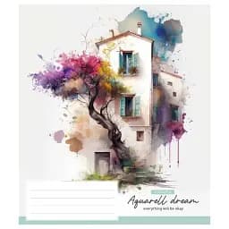 Тетрадь общая Школярик Aquarell dream 036-3289L-1 в линию 36 листов
