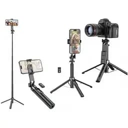 Штатив - тренога - держатель Hoco K21 2-в-1 (1,37 метра) черный