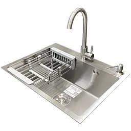 Комплект мийка + змішувач Romzha Arta Carbon U-550 (A)