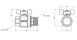 Кран кульовий Icma 1" прямий №351 (87351AF11) - мініатюра 3