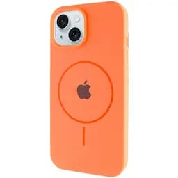 Чохол Epik Silicone Case Full Protective AA with MagSafe для Apple iPhone 15, 6.1 Помаранчевий/Papaya