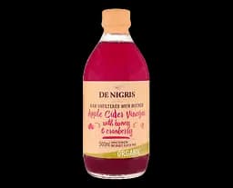 Органічний оцет De Nigris яблучний з медом і журавлиною, 500 мл (774854)