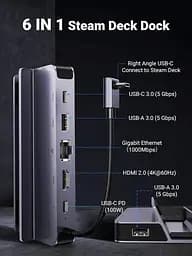 Ігрова док-станція (хаб) Ugreen CM666 Steam Deck Dock 6-в-1 4K 120Hz (UGR-15388) - мініатюра 8
