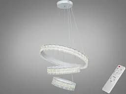 Люстра LED подвесная черная 140Вт пульт до 25м²