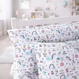 Комплект постільної білизни MirSon бязь Kids Time Tiny Unicorn pink 2x160x220 см (2200012579763) - мініатюра 3