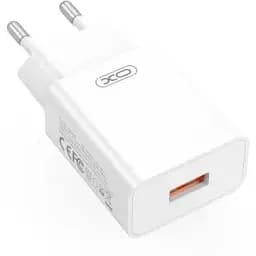 Мережевий зарядний пристрій XO L127 USB-A QC18W Fast Charging Charger with Micro cable Білий
