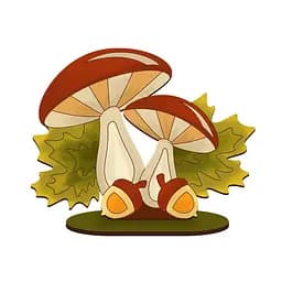 Фігурка для розфарбовування та декорування Два грибочки Fabrika Decoru FDZ-544 - мініатюра 2