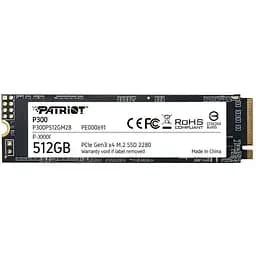 Внутренний SSD диск M.2 Patriot P300 512GB NVMe 2280 PCIe 3.0x4 (P300P512GM28)