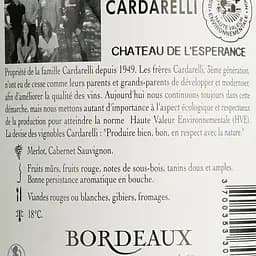 Вино Chateau De L'Esperance Bordeaux, червоне, сухе, 0,75 л - мініатюра 6