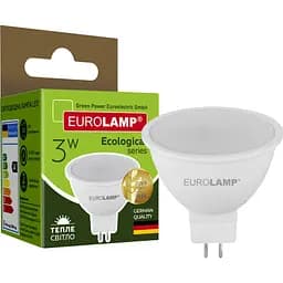 Светодиодная лампа Eurolamp LED Ecological Series, SMD, MR16, 3W, GU5.3, 3000K (LED-SMD-03533(P))