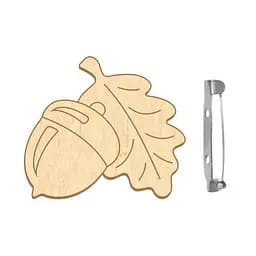 Заготовка брошь для раскрашивания "Желудь с дубовым листом" FDZB-103