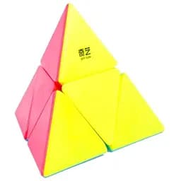 Кубик QiYi Пірамідка Рубіка 2x2 без наліпок (QiYi Pyraminix 2x2 color Stickerless) (0180)