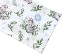 Хлопковая пеленка Moontime 100х80см "Бегемотики"