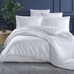 Постільна білизна Melkor V1 Beyaz Ранфорс Жаккард Clasy pbe0052071