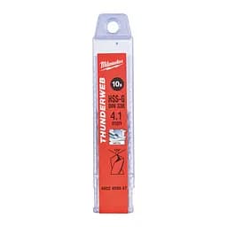Свердло по металу THUNDERWEB HSS-G MILWAUKEE DIN338, діаметр 4,1х75х43мм, (10шт), пластикова коробка